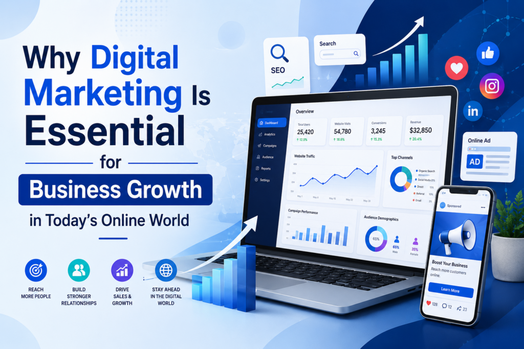 Why Digital Marketing Is Essential for Business Growth in Today’s Online World
